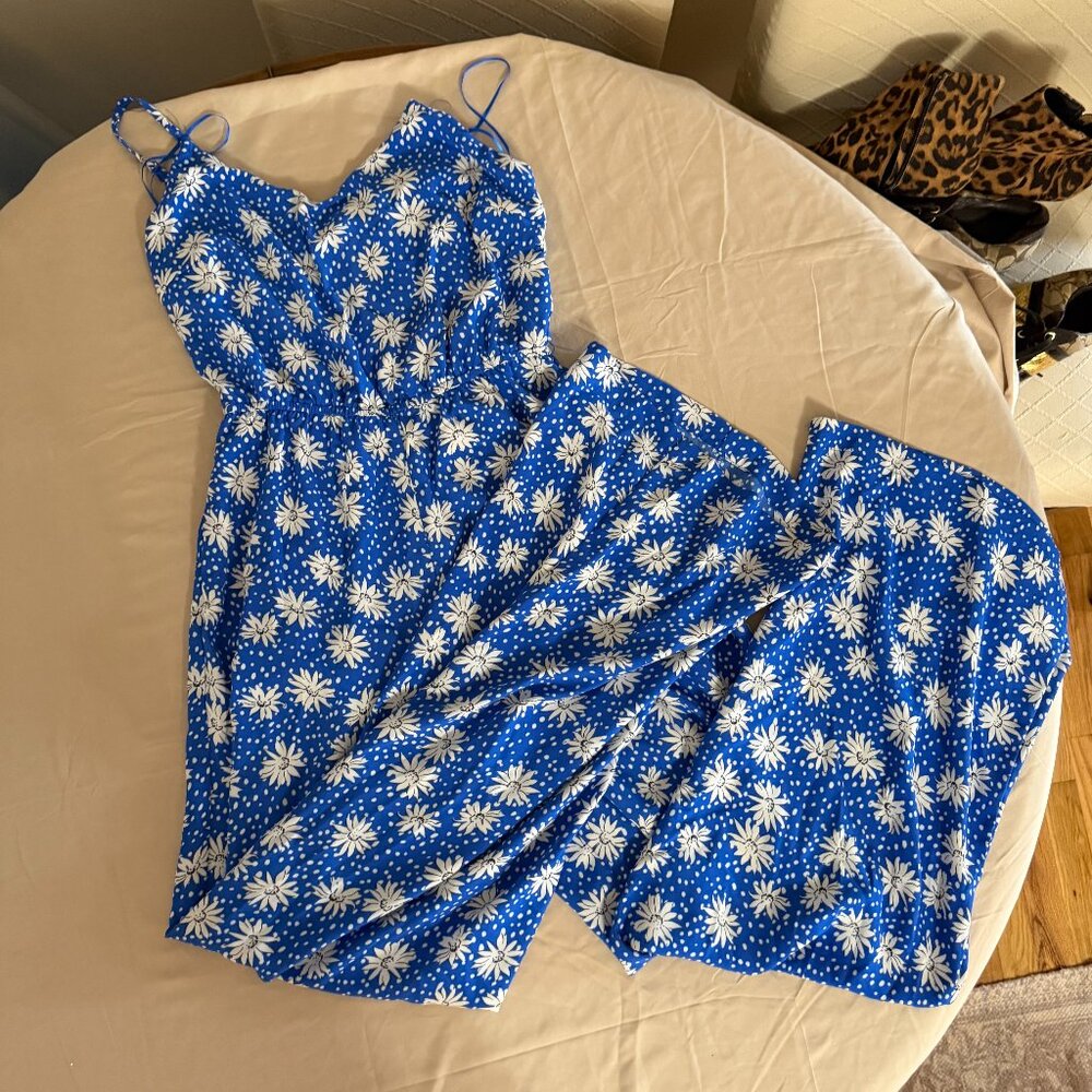 Blue Floral Breathable Summer Jumper